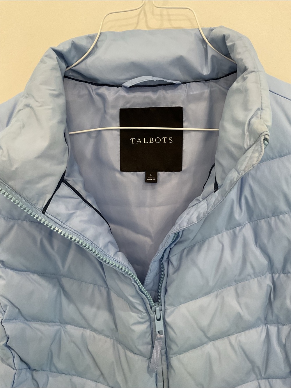 Talbots Light Blue Quilted Puffer Vest - Women